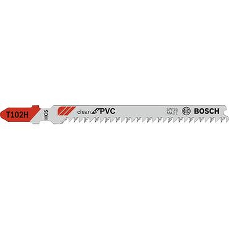 Jigsaw blade HCS T 102 H Clean for PVC, 5 Piece