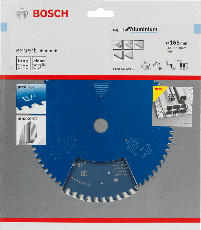 Expert for Aluminium 165 x 20 x 2,6 mm, 52