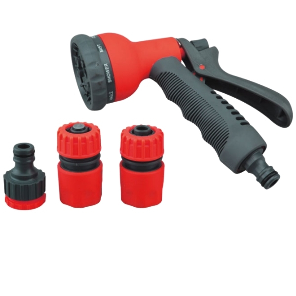 Qualitools – Adjustable Spray Gun Set (8 Patterns) – (5 Pieces)
