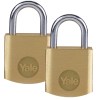 Yale 20mm Brass Padlock Pack 2 Yale 20mm Brass Padlock Pack 2
