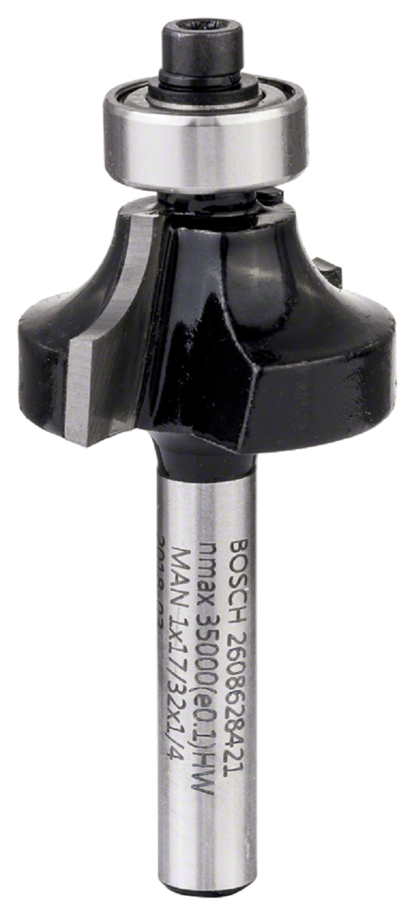 Rounding over bits 1/4″, R1 6,3 mm, D 25,4 mm, L 13,2 mm, G 54 mm