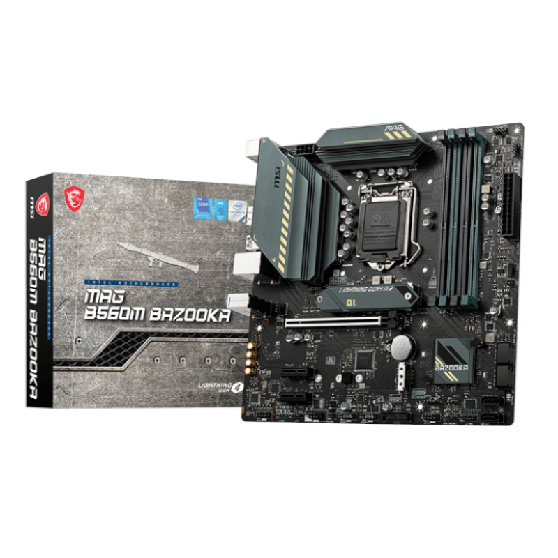 MSI MAG B560 Bazooka Intel 1200 Micro-ATX Motherboard – Black