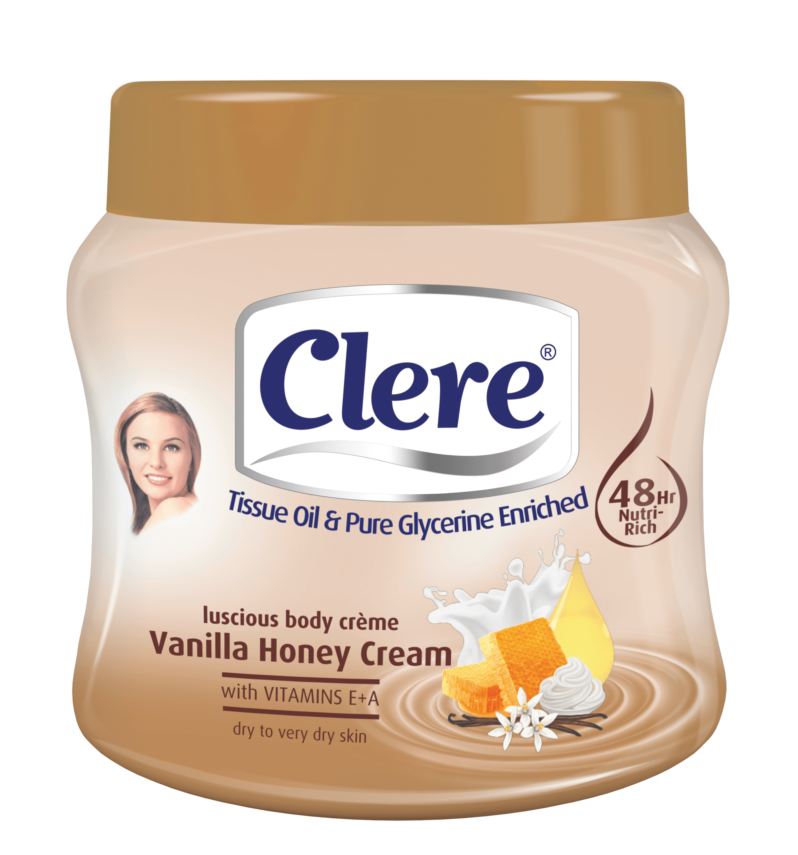 Clere Body Crème – Vanilla Honey 300ml