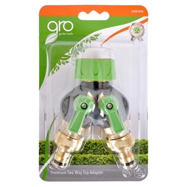 Gro – Tap Adaptor (2 Way Delux Brass)