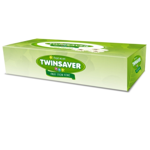 Twinsaver – Facial Tissues (2 Ply – Box) – Bulk Pack of 10 Boxes