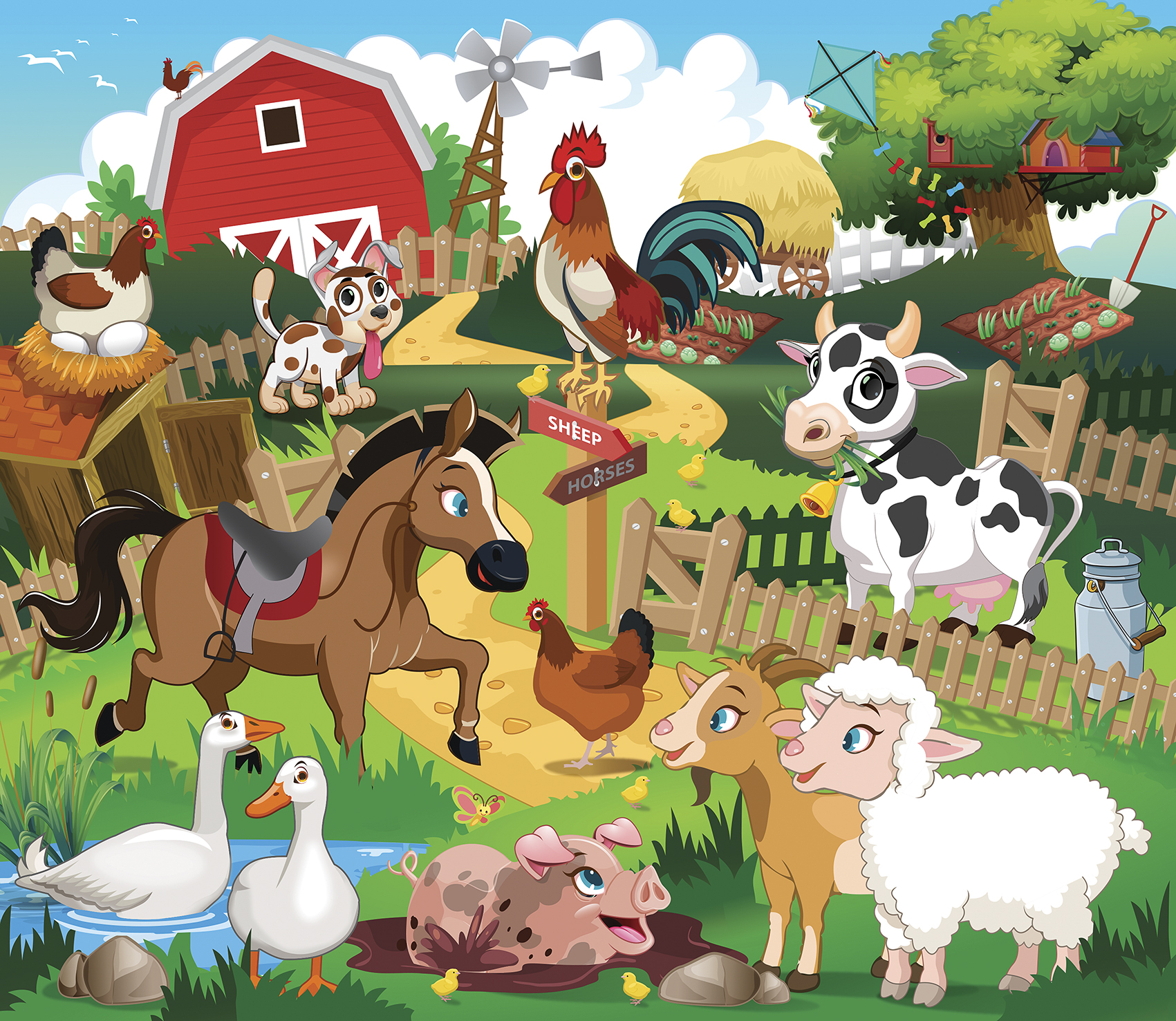100 Piece Themed Puzzle – Farm