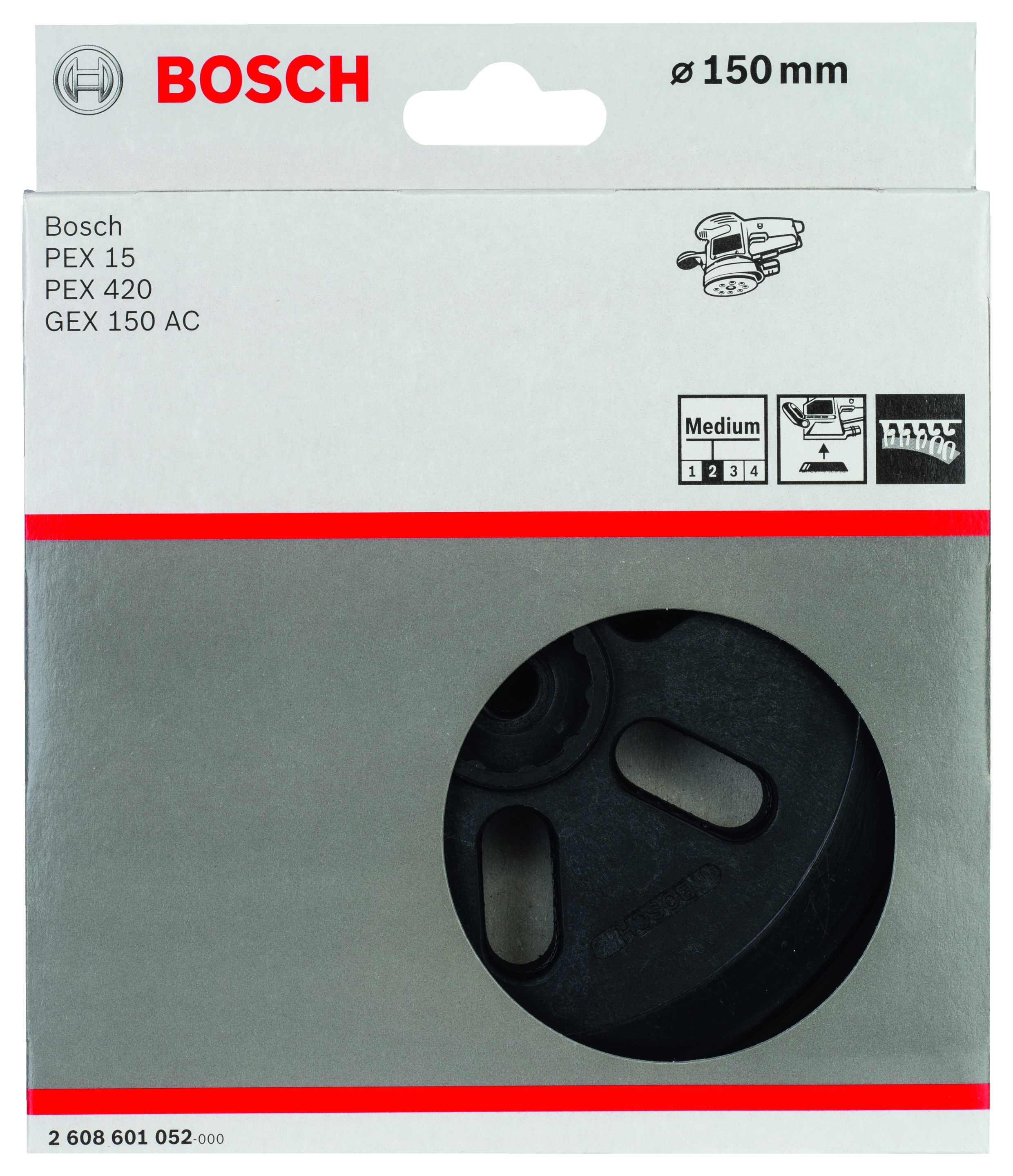 Sanding pad Medium Hard for random orbital sanders 150 mm