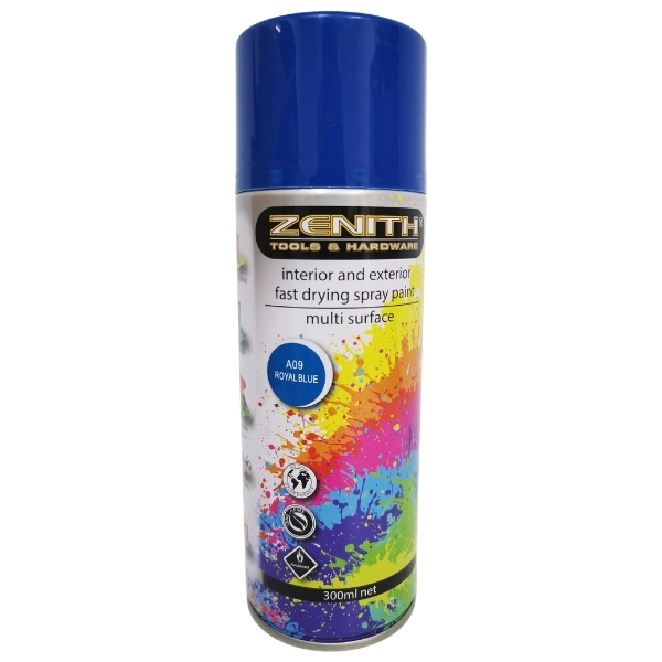 Zenith – Spray Paint / Interior and Exterior Fast Drying Spray Paint – Royal Blue – A09