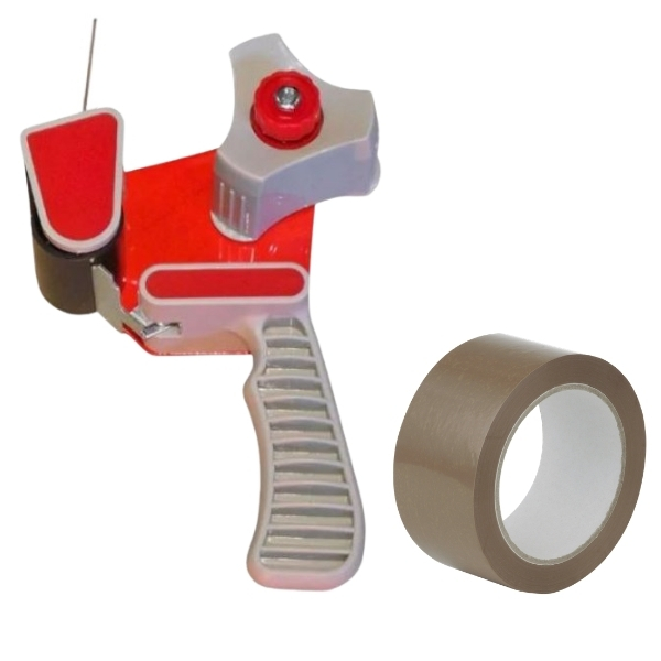 SourceDirect – Tape Dispenser with 6 x 50m Buff Tape