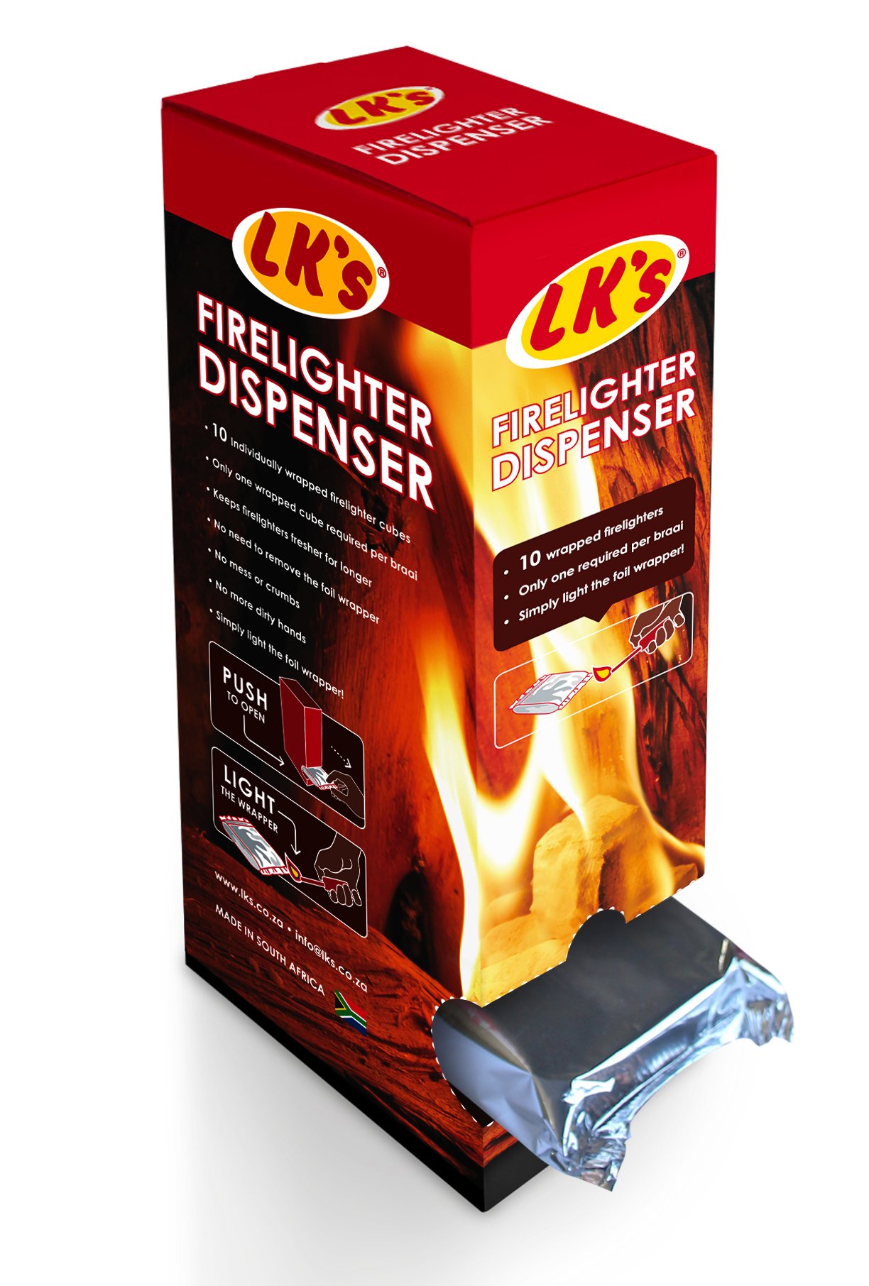 LK’s Firelighters Dispenser – 10 Blocks