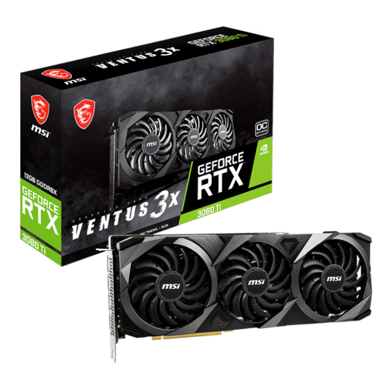 MSI Nvidia GeForce RTX 3080 Ti Ventus 3X 12GB GDDR6X 320-BIT Graphics Card