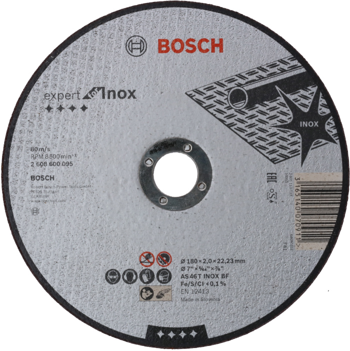 Rapido Straight Cutting Disc Expert INOX AS 46 T INOX BF, 180, 2,0