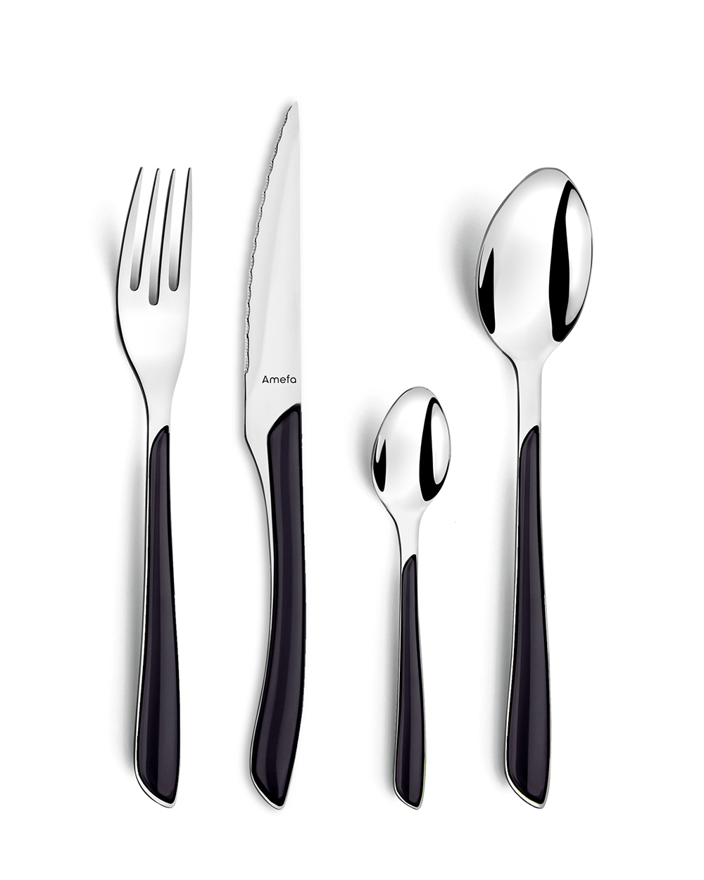 Amefa Eclat 16 Piece Black Cutlery Set