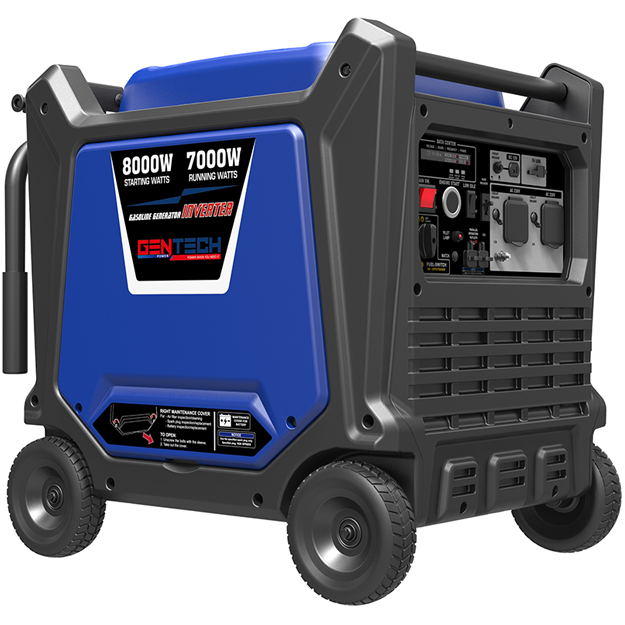 Gentech 8kVA Digital Pure Sine Wave Electric Start Inverter Generator Blue