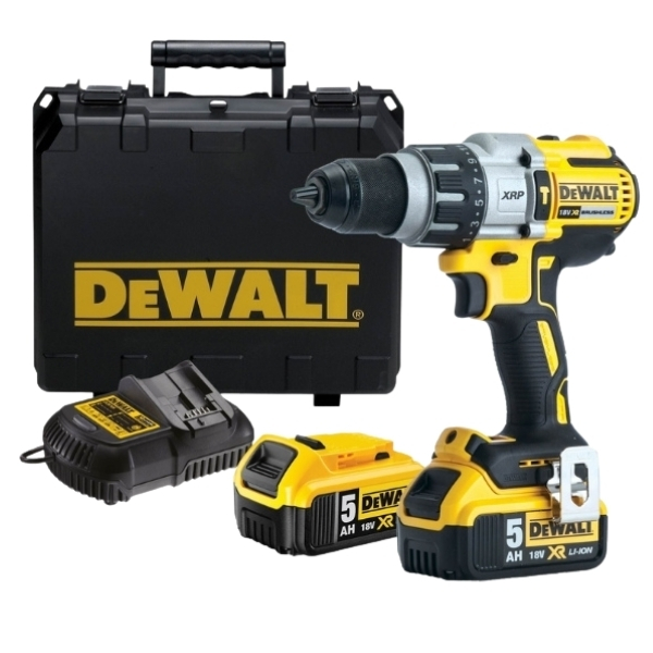 DeWalt – Hammer Drill, 1 x 5.0Ah Battery, Charger and Carry Case – (18V)