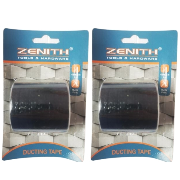 Zenith – Tape / Black Ducting Tape – Pack of 2 (48mm x 5m)