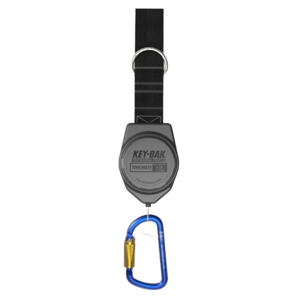 Key-Bak – Carabiner Clip with Black Strap / Retractable Tool Tether