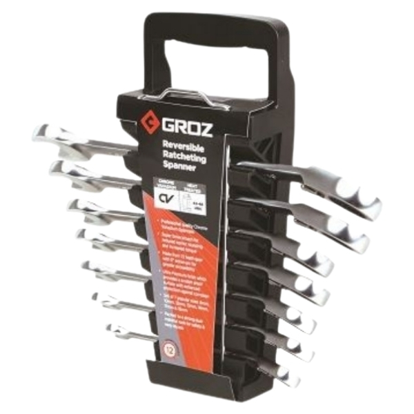 Groz – Ratchet Spanner Set / Reversible Ratchet Spanner Set – 7 Piece