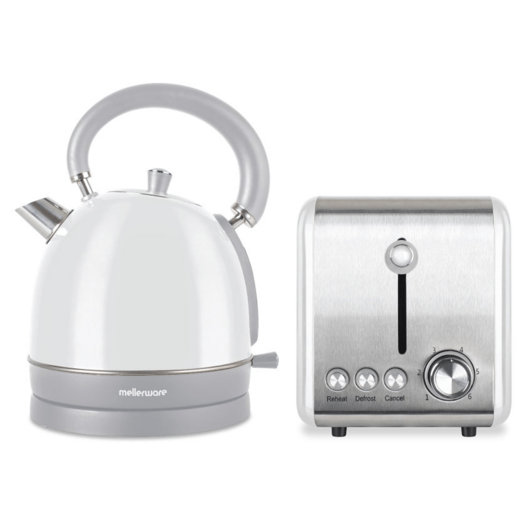 Mellerware – Kettle & Toaster Set – White