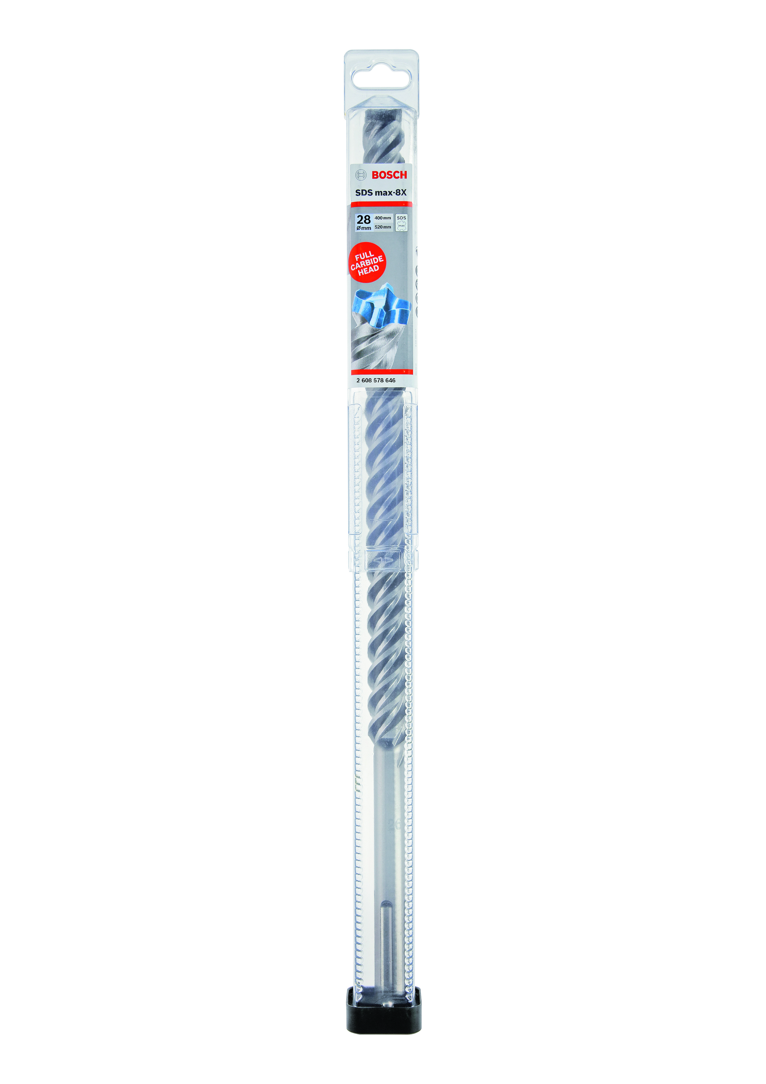 SDS Max-8X Hammer Drill Bit 28 x 400 x 520 mm