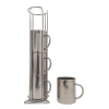 LK’s Four Cups In Stand Set – Stainless Steel LK’s Four Cups In Stand Set – Stainless Steel