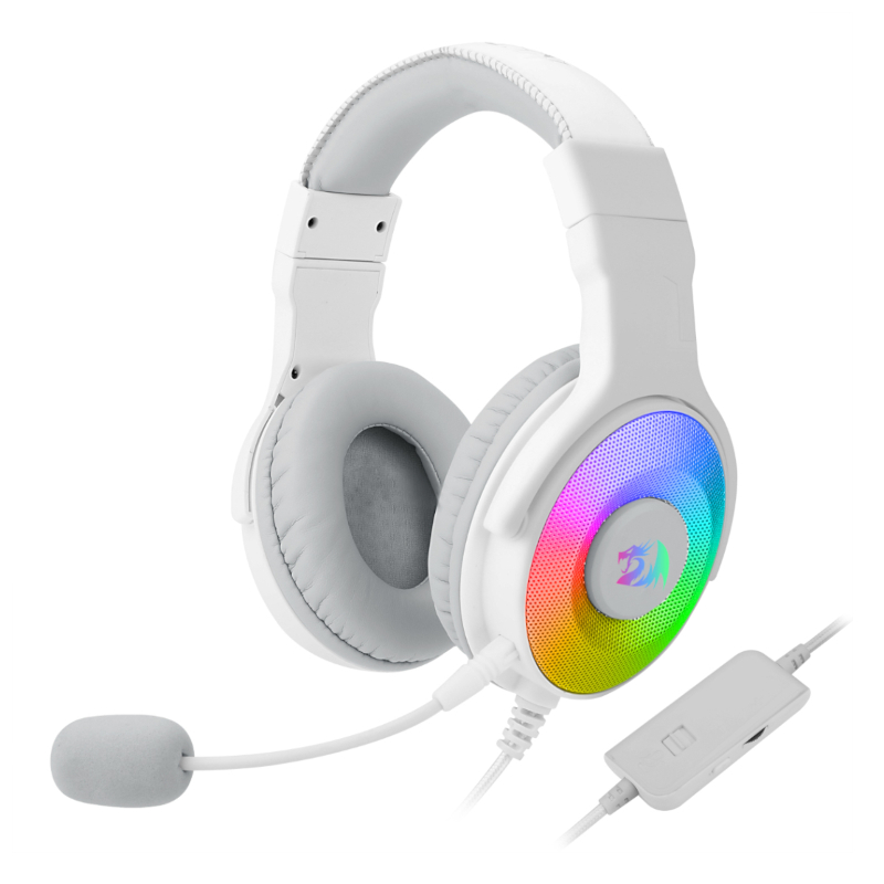 Redragon PANDORA 2 USB + 3.5mm Aux 7.1 RGB Gaming Headset – White