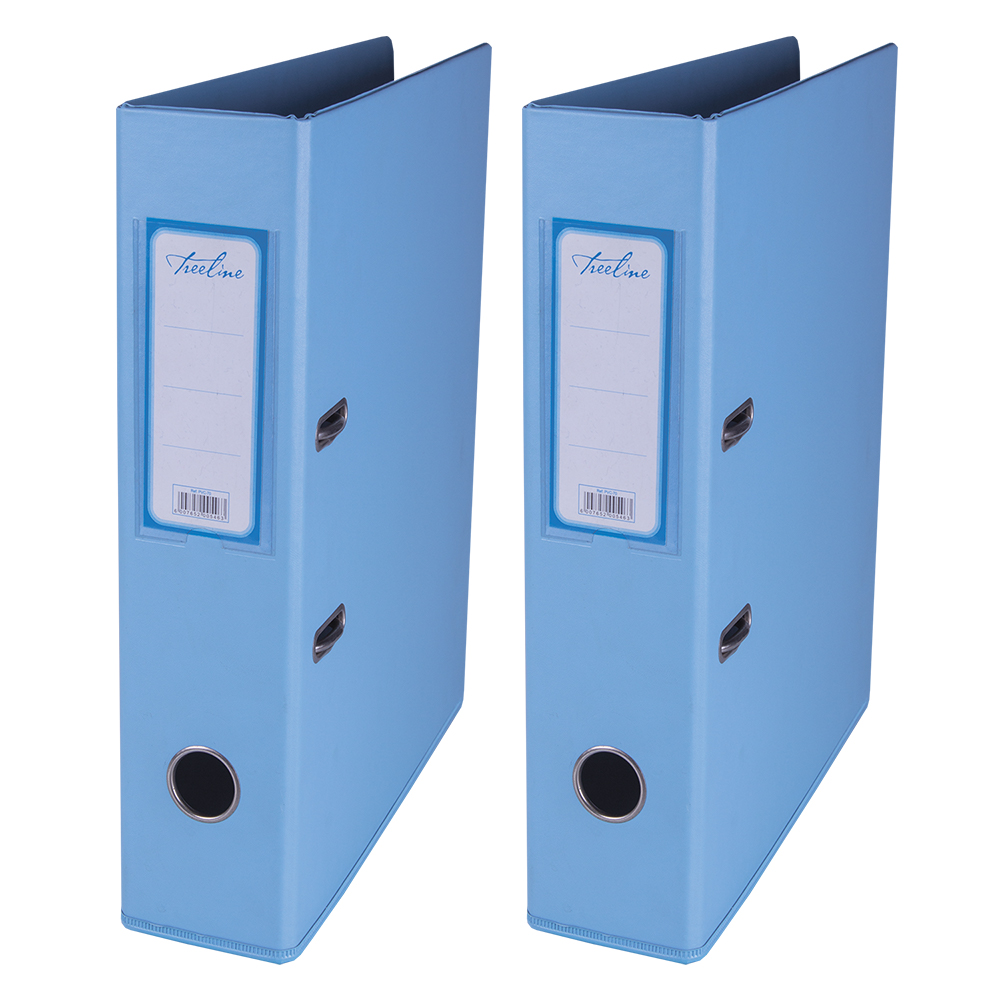 Treeline PVC 70 A4 PVC Lever Arch File – Sky Blue – Pack of 2