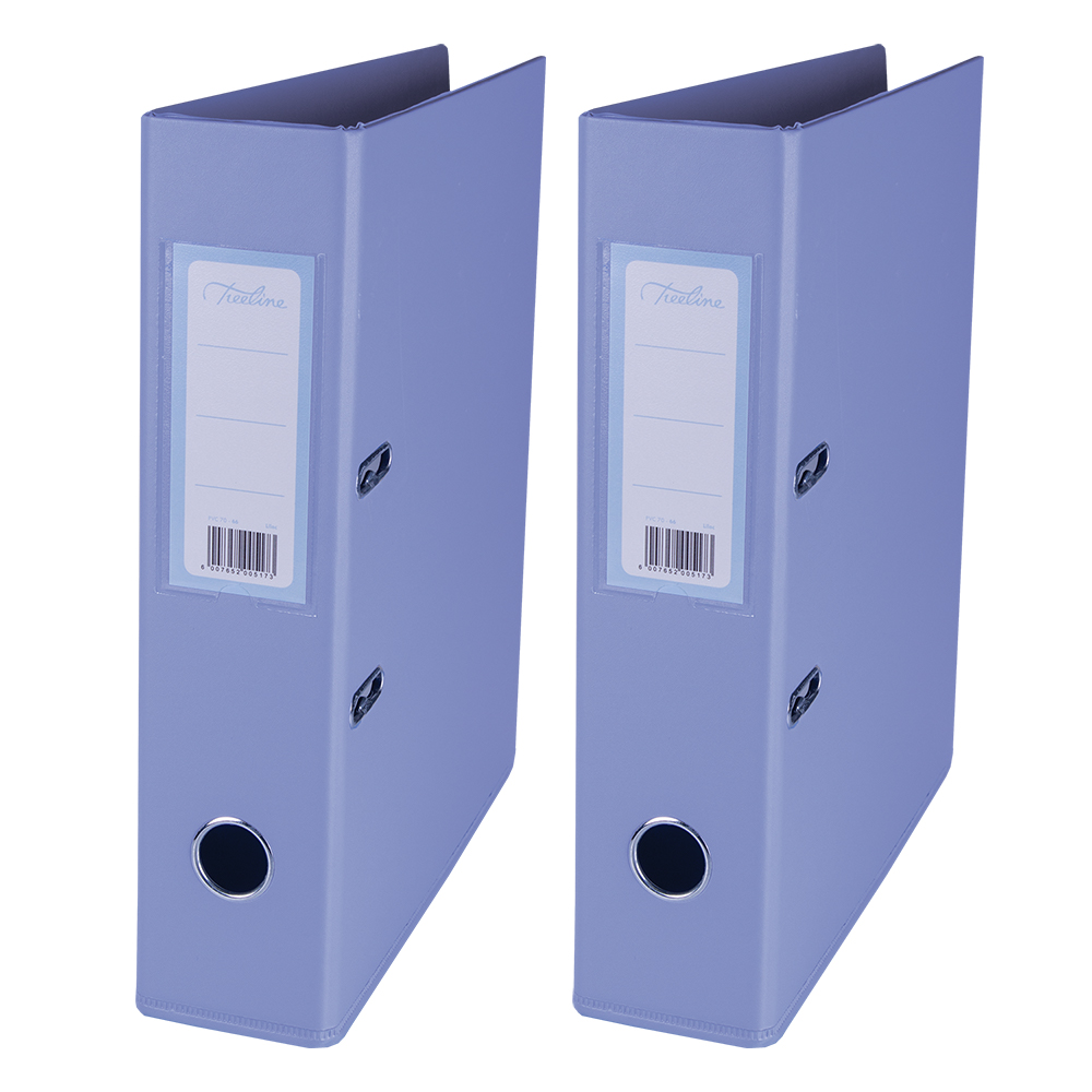 Treeline PVC 70 A4 PVC Lever Arch File – Lilac – Pack of 2