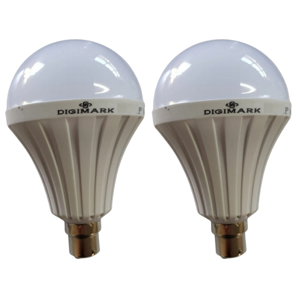 Digimark -Rechargeable LED Lamp/5W B22 Day Light 6500k LED Lamp – Pack of 2