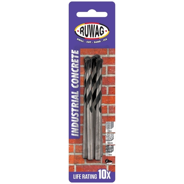 Ruwag – Drill Bits Set / Industrial Masonry Drill Bits 6.0mm – 5 Piece
