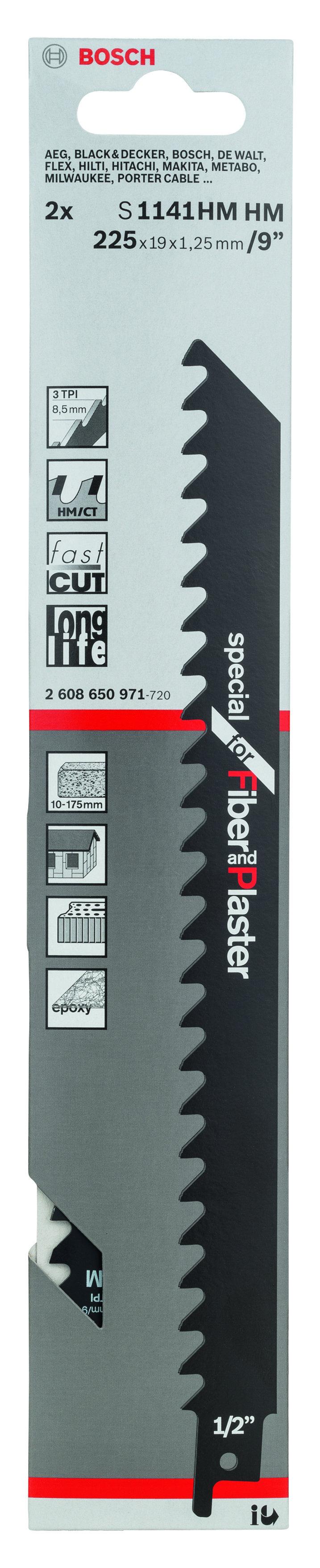 Reciprocating saw blade S 1141 HM