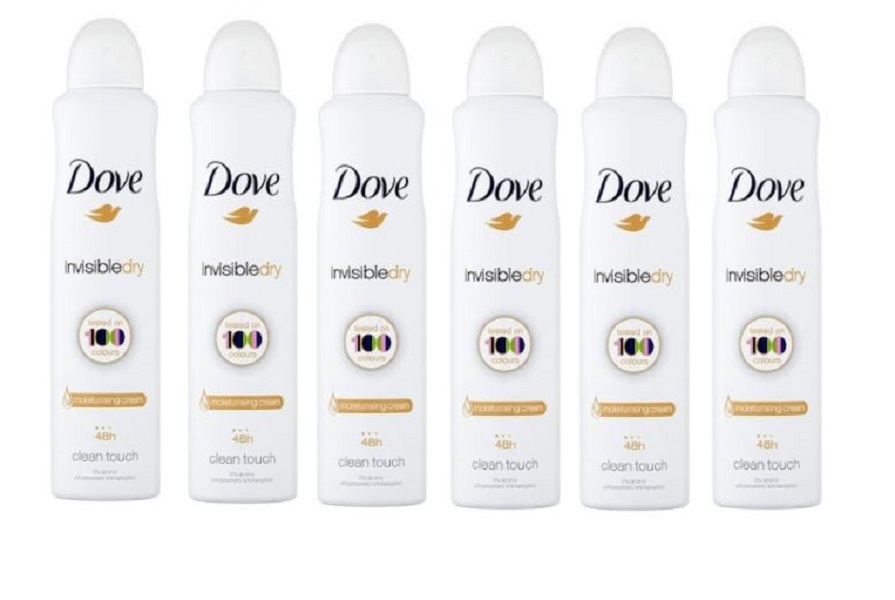 Dove Invisible Dry Clean Touch Anti-Perspirant Deodorant – Pack of 6
