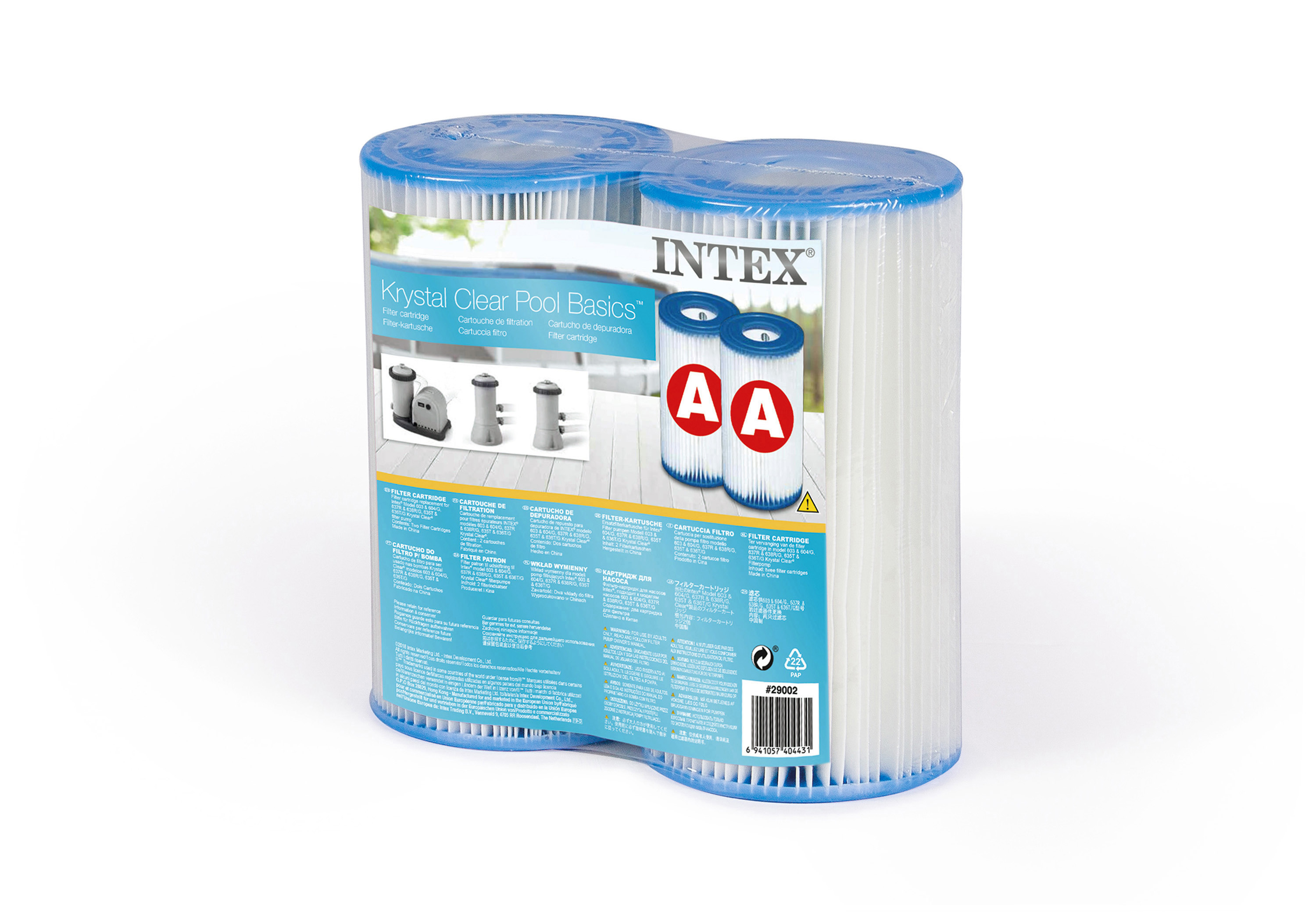 Intex Filter Cartridge A Twin Krystal Clear Pool basic