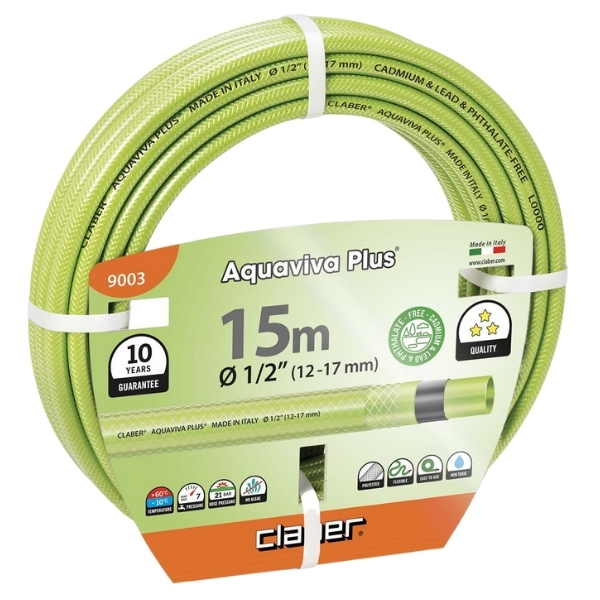 Claber – Garden Hose / Aquaviva Plus 1/2″ – 15m