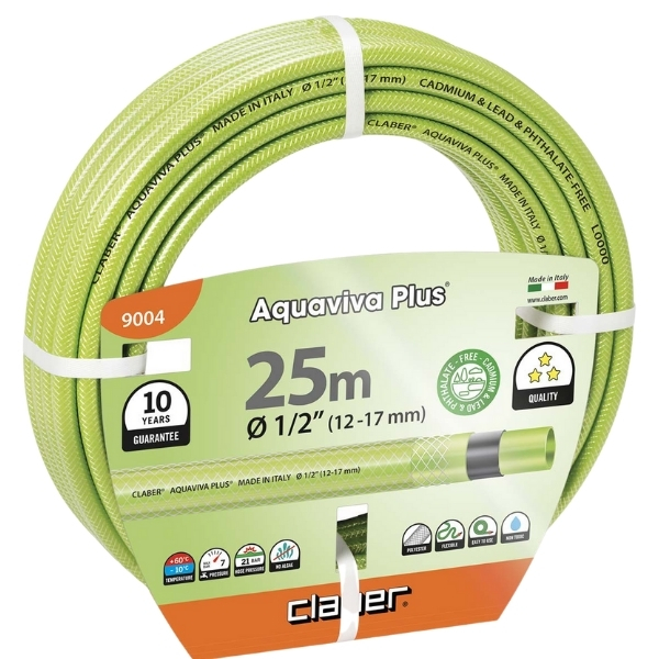 Claber – Garden Hose Pipe / Aquaviva Plus Hose Pipe 1/2″ – 25m