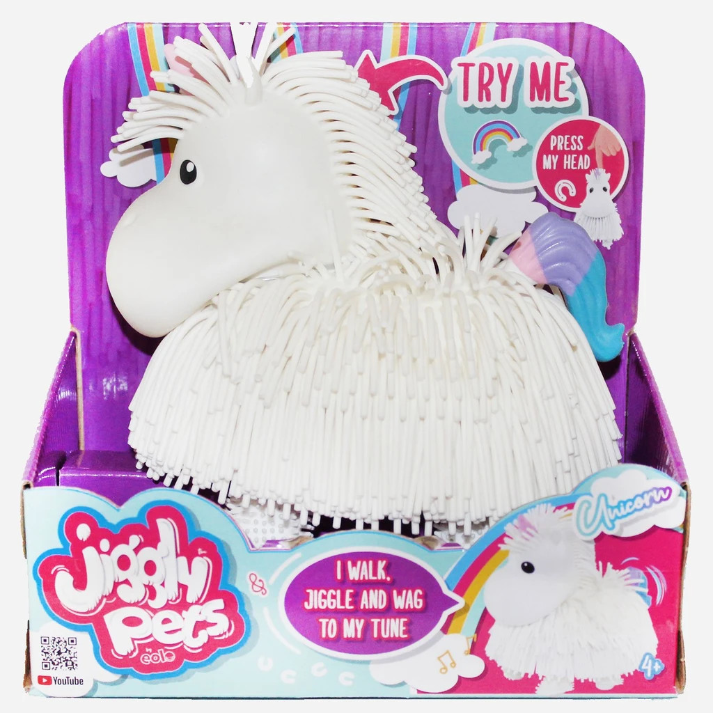 Jiggly Pets – Walking Unicorn – White