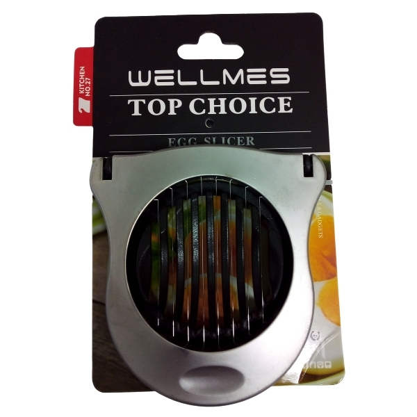 Egg Slicer / Stainless Steel Egg Slicer – Black / Silver