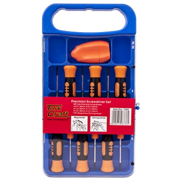 Tork Craft- Screwdriver Set / Hex Precision Screwdriver Set – 7 Piece (Orange)