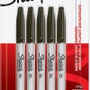 Sharpie Permanent Marker Fine Point Black Pack of 5 Sharpie Permanent Marker Fine Point Black Pack of 5