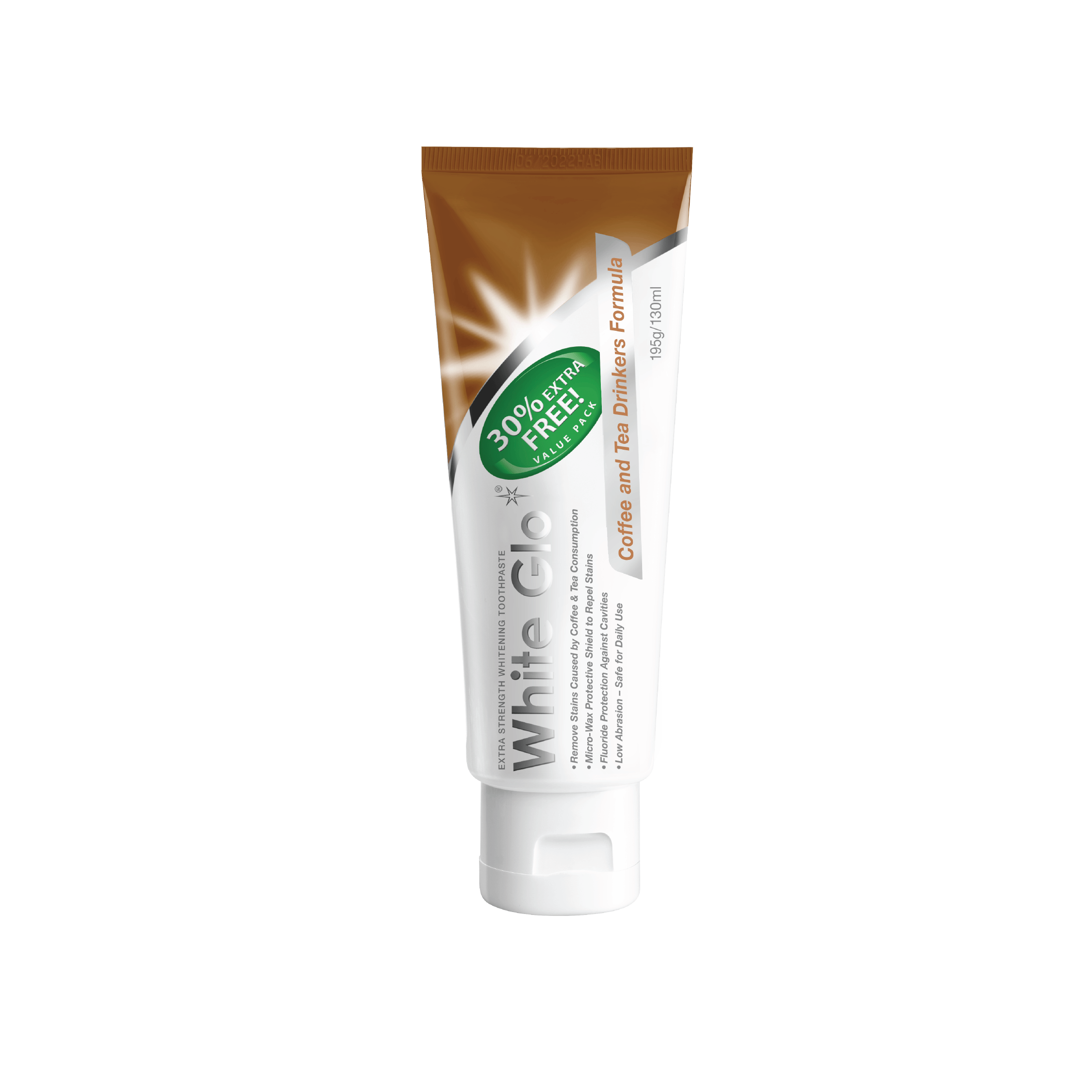 White Glo Toothpaste Coffee & Tea 100ml+30ml Free