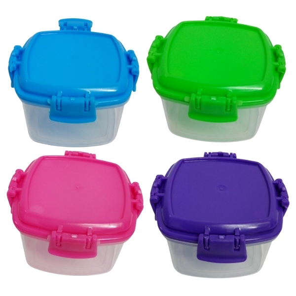 Home Connection – Mini Plastic Containers with Clip Lock – Pack of 4 (62ml)