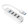 Orico 4 Port USB Hub – Black – White Orico 4 Port USB Hub – Black – White