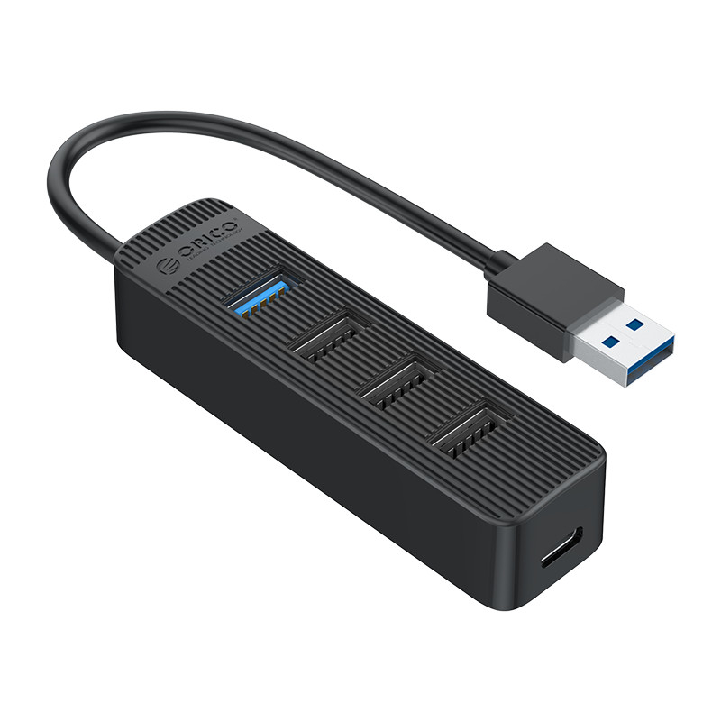 Orico 4 Port USB Hub – Black – Black