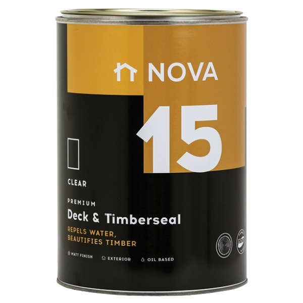 Nova 15 Deck and Timberseal 5lt – Clear