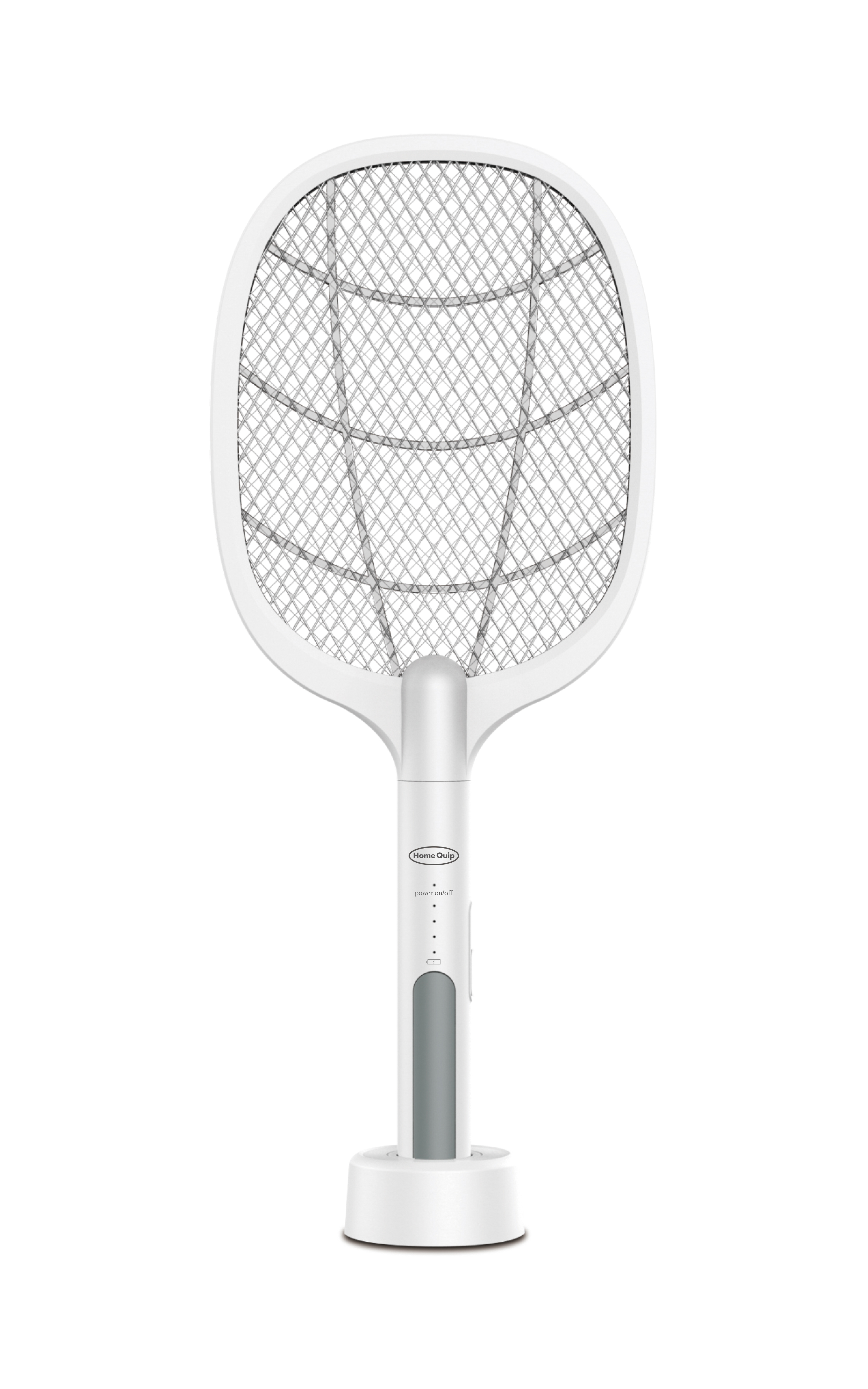 Home Quip USB Rechargeable Mosquito Swatter Racquet – White