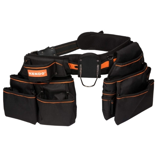 Kendo – Tool Belt / Craftsman Belt with 12 Outer and 8 Inner Pockets