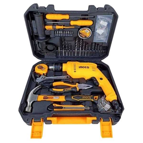 Ingco – Hammer Impact Drill 680W Including 115 Piece Tools Set