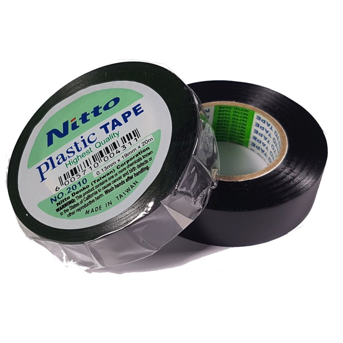Nitto PVC Insulation Tape 18mm x 20 Meter – 5 Pack – Black