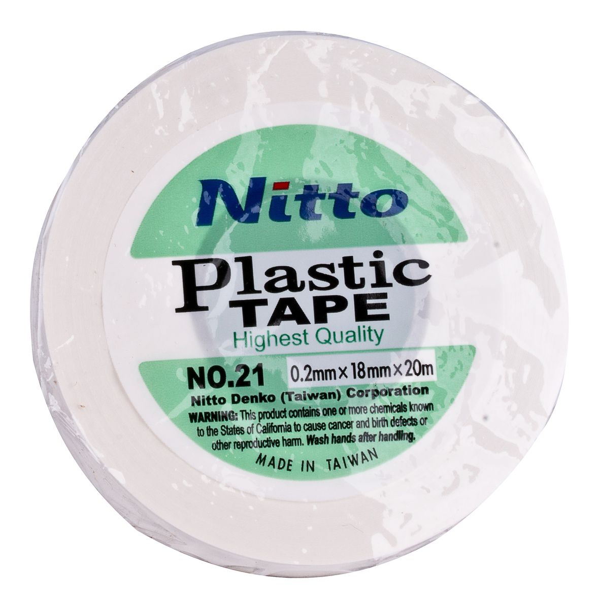 Nitto PVC Insulation Tape 18mm x 20 Meter – 5 Pack – White