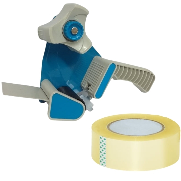 SourceDirect – Tape Dispenser 48mm with 1 x 100m Clear Packaging Tape